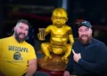 Golden Baby Trophy by Placerville’s Bennett Awards Steals Super Bowl Sunday Spotlight