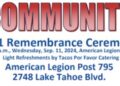 American Legion Post 795 Hosts 9/11 Remembrance Ceremony in South Lake Tahoe