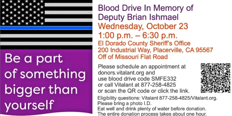Honoring Deputy Brian Ishmael: Annual Blood Drive to Save Lives