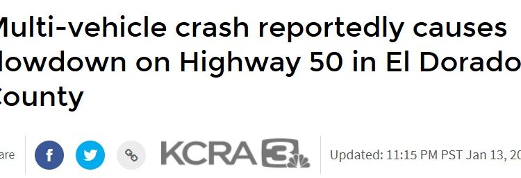Traffic Alert: Multi-Vehicle Collision on Highway 50 Near Cameron Park