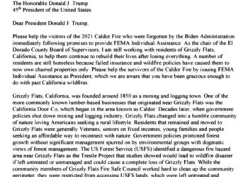 El Dorado County Renews Plea for FEMA Assistance Post-Caldor Fire