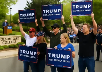 Trump Supporters Counter Sanders Rally at Folsom Lake College Amid Political Divide