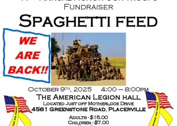 17th Annual Honor Our Troops Spaghetti Feed Returns to Placerville October 9
