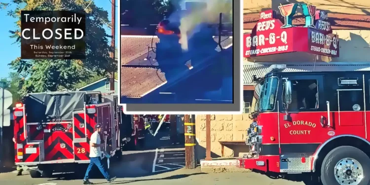 Poor Red’s in El Dorado Temporarily Closed After Roof Exhaust Fan Fire