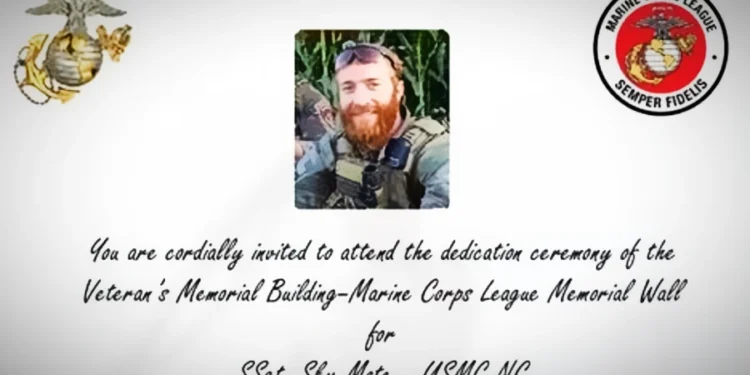 Placerville to Dedicate SSgt. Sky Mote Memorial Wall on Sept. 10