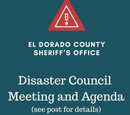 El Dorado County Disaster Council Meeting Slated for Dec. 4 — Public Encouraged to Attend