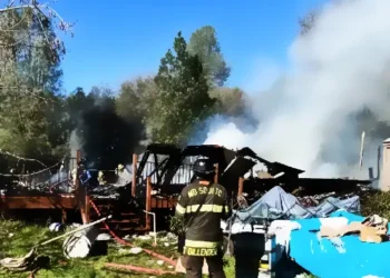 Two-Story Home Destroyed in Morning Fire on Gravel Road; Crews Continue Overhaul