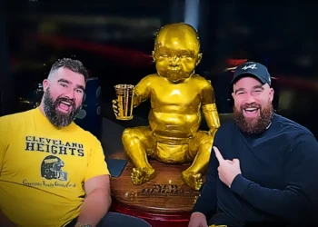 Golden Baby Trophy by Placerville’s Bennett Awards Steals Super Bowl Sunday Spotlight