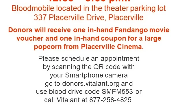 Lights, Camera, Save Lives: Placerville Cinema Blood Drive Takes Center Stage