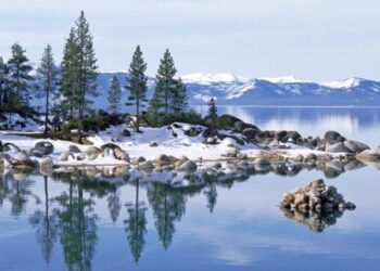 Surprise Snowfall Blankets Lake Tahoe in August