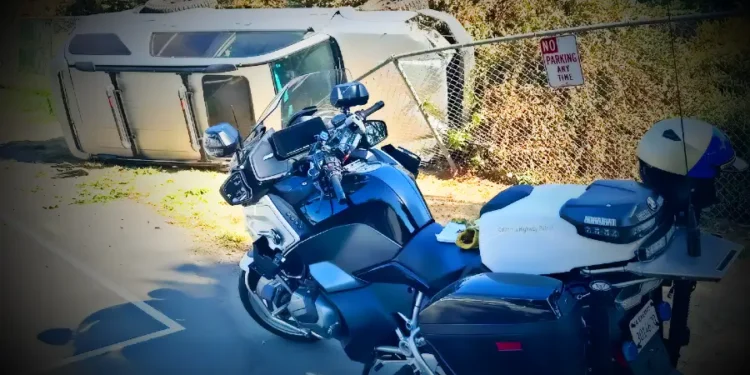 Teen Driver Overturns Vehicle at Silva Valley Elementary School