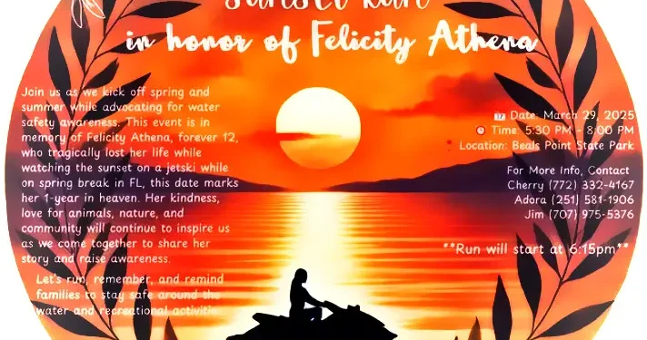 Folsom Lake Hosts Water Safety Event and 5K Run in Memory of Felicity Athena