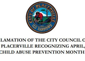 Placerville Proclaims April 2025 as Child Abuse Prevention Month
