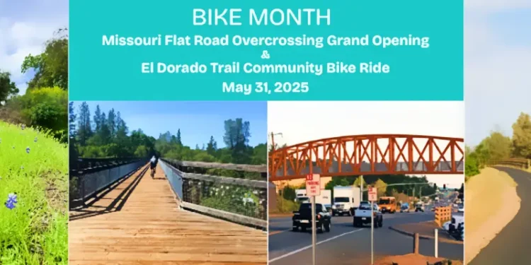 Missouri Flat Road Overcrossing Opens May 31 with Family Bike Ride on El Dorado Trail