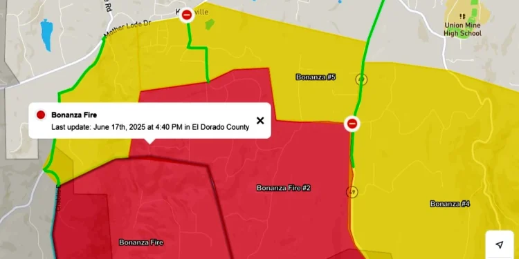 Bonanza Fire Erupts Near Shingle Springs, Triggers Evacuations and Destroys Vehicles