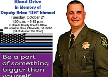 El Dorado County Hosts Blood Drive Oct. 21 in Memory of Deputy Brian Ishmael