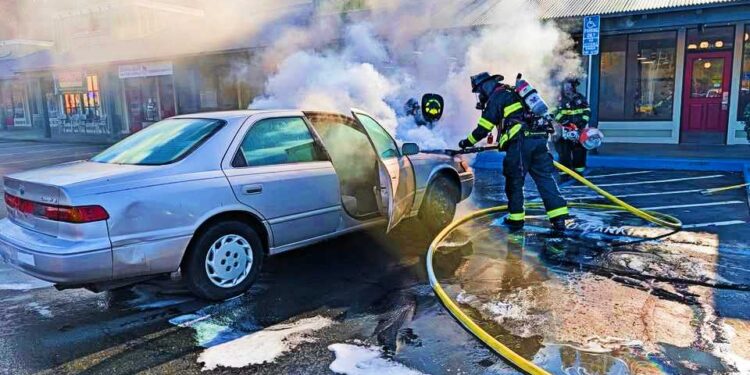 Vehicle Fire on Broadway Under Investigation After Quick Response in Placerville