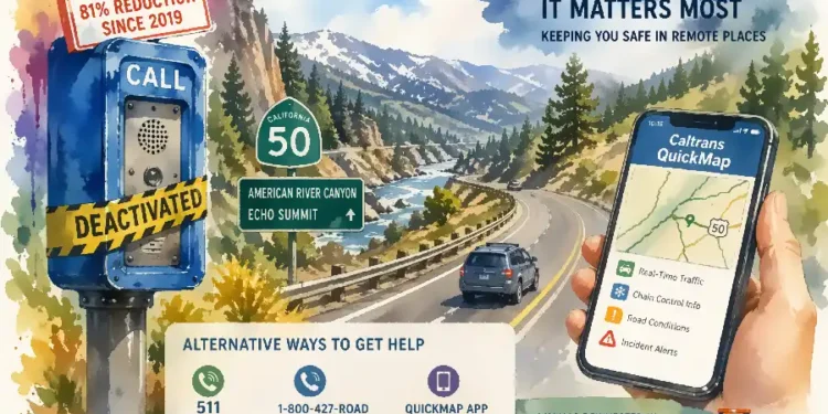 El Dorado County Emergency Call Boxes Reduced by 81% as State Shifts to Modern Roadside Assistance