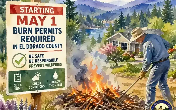 Burn Permit Requirement Returns May 1 in El Dorado County