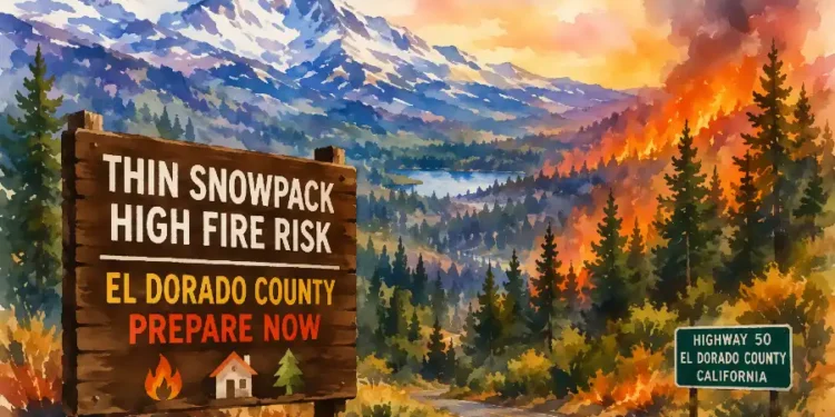 Thin Sierra Snowpack Raises Fears of Early, Intense Fire Season in El Dorado County