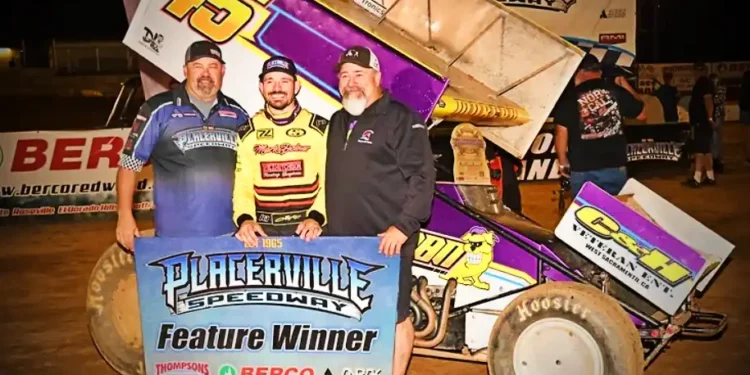 Jake Morgan Captures Winged Sprint Car Victory at Placerville Speedway
