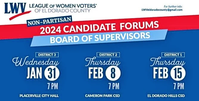 League of Women Voters El Dorado County Board of Supervisors Candidate Forums