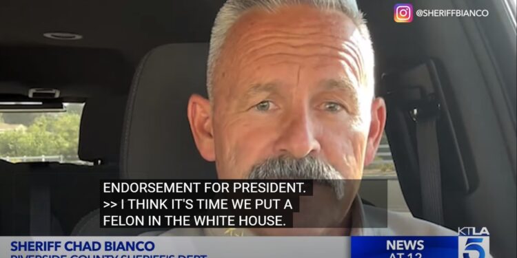 Sheriff Bianco declared, “I think it’s time we put a felon in the White House”