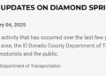 El Dorado County DOT Provides Updates on Diamond Springs Construction Projects