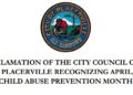 Placerville Proclaims April 2025 as Child Abuse Prevention Month