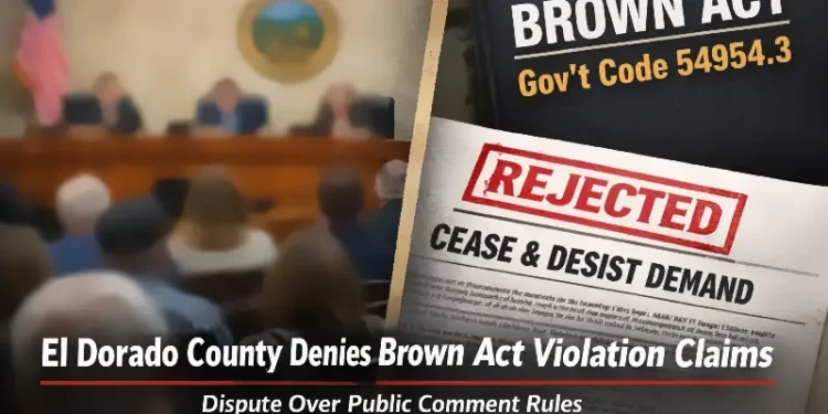 El Dorado County Rejects Brown Act Violation Claim Over Public Comment Procedure
