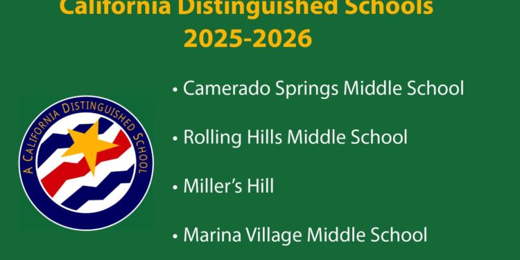 El Dorado County Schools Earn 2026 California Distinguished School Honors