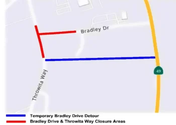 Bradley Drive Detour Begins July 16 in Diamond Springs