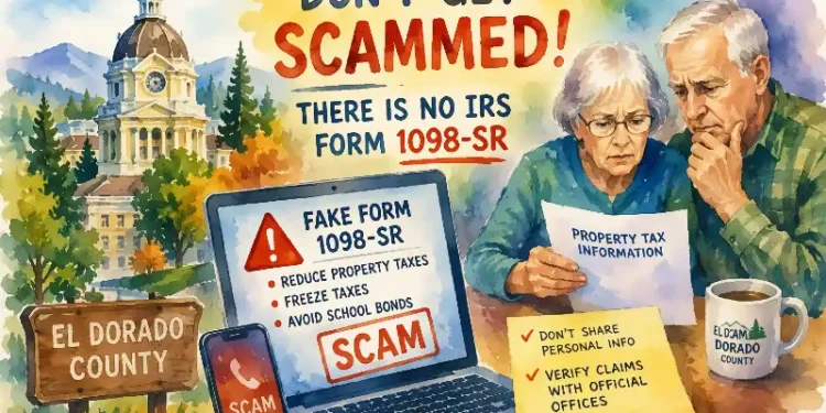 El Dorado County Warns of Fake 1098-SR Tax Scam