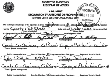 Nutting, Dellinger Oppose El Dorado Measure S