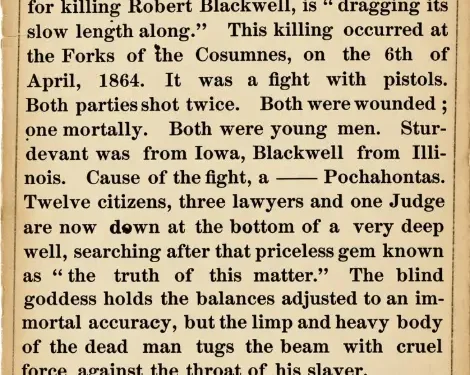 1864 Amador County Gunfight: The Trial That Followed