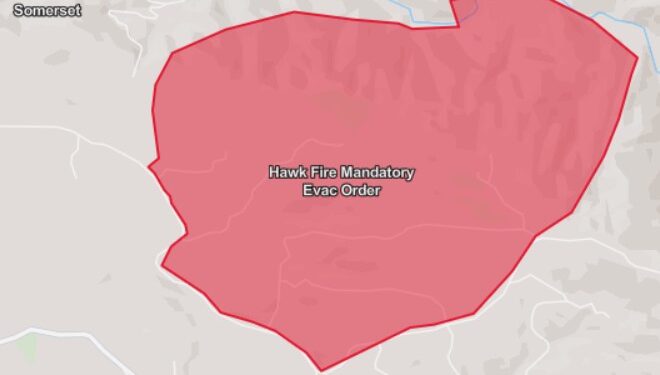Hawk Fire Prompts Mandatory Evacuations in Somerset