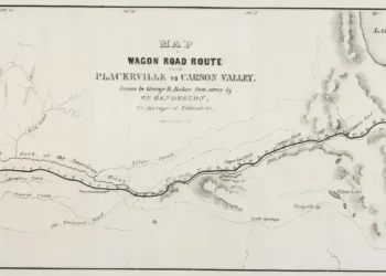 1855 Map Reveals Old Highway 50 Wagon Route