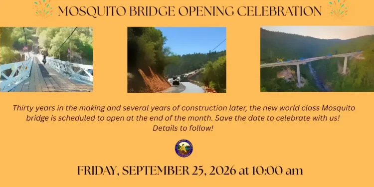 Mosquito Bridge Opening Set for Sept. 25 in El Dorado County