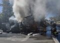 Moving Truck Destroyed by Fire in El Dorado Hills